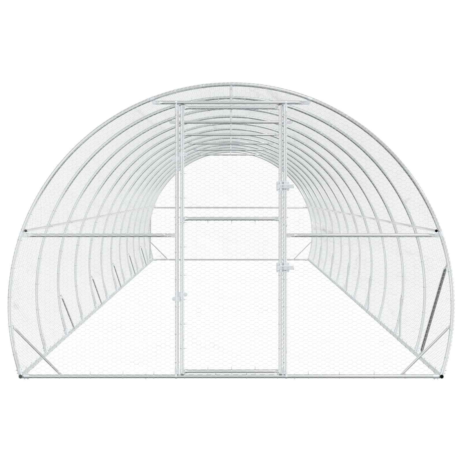 Pollaio Argento 1200 x 300 x 200 cm Acciaio zincato