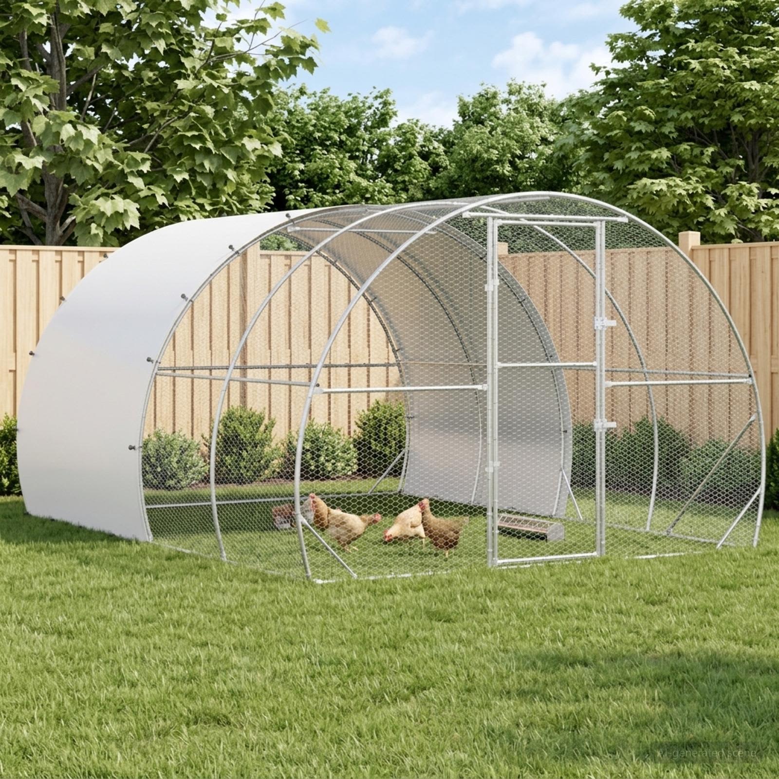 Pollaio Argento 400 x 300 x 200 cm Acciaio zincato