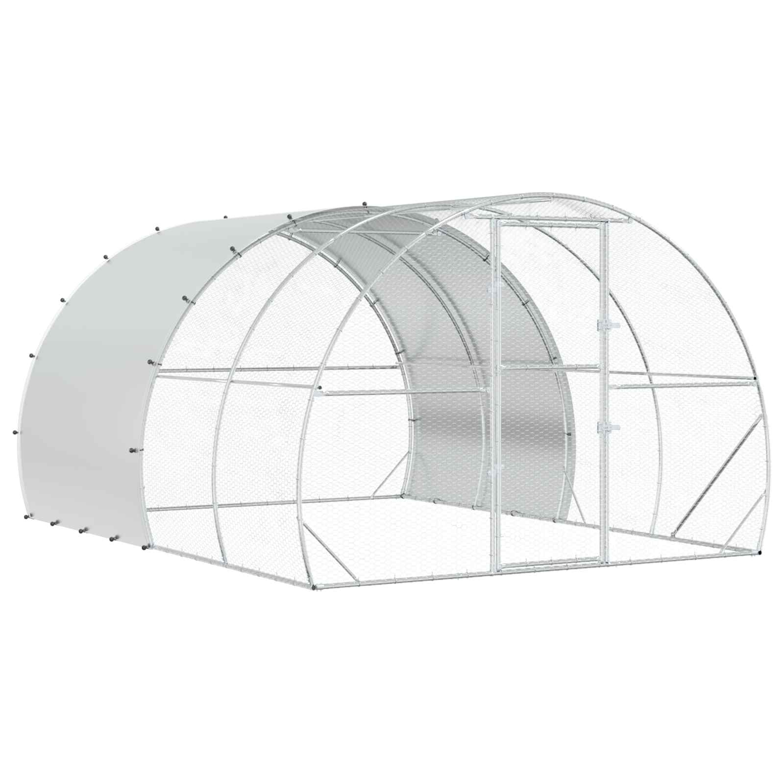 Pollaio Argento 400 x 300 x 200 cm Acciaio zincato