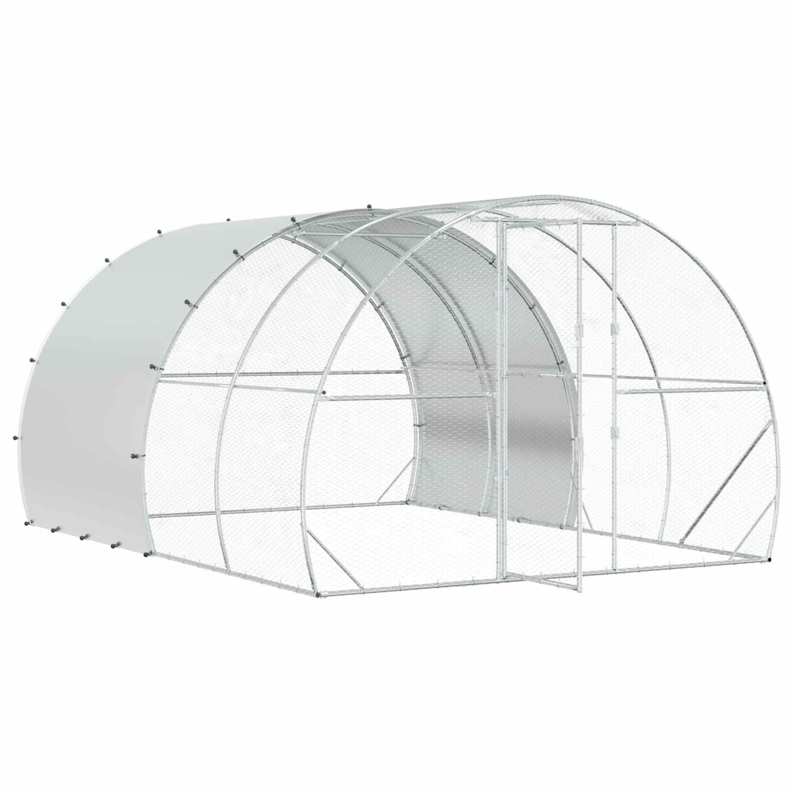 Pollaio Argento 400 x 300 x 200 cm Acciaio zincato