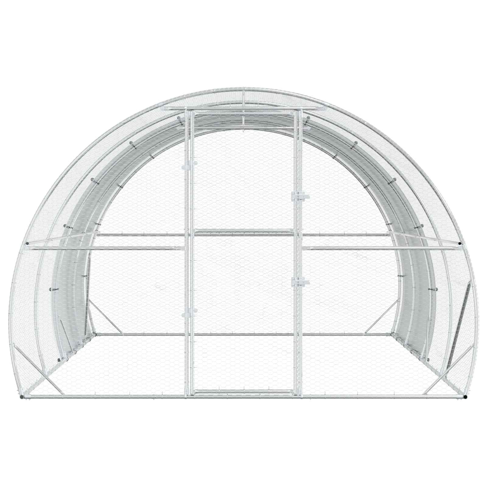 Pollaio Argento 400 x 300 x 200 cm Acciaio zincato