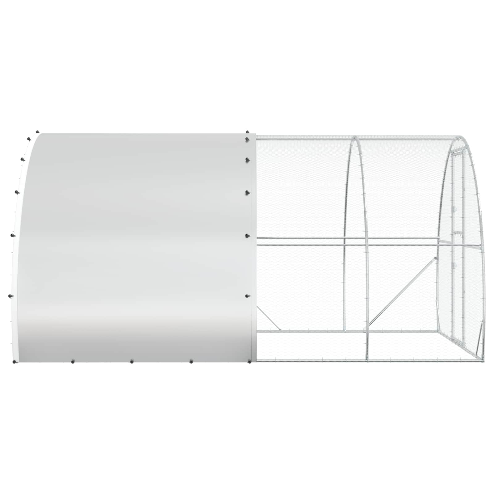 Pollaio Argento 400 x 300 x 200 cm Acciaio zincato