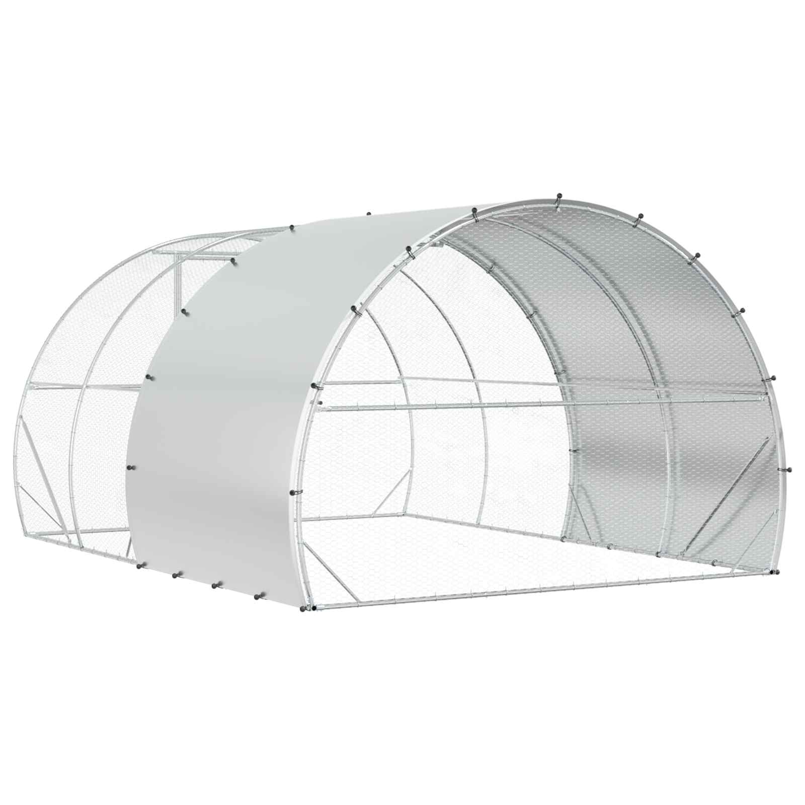 Pollaio Argento 400 x 300 x 200 cm Acciaio zincato