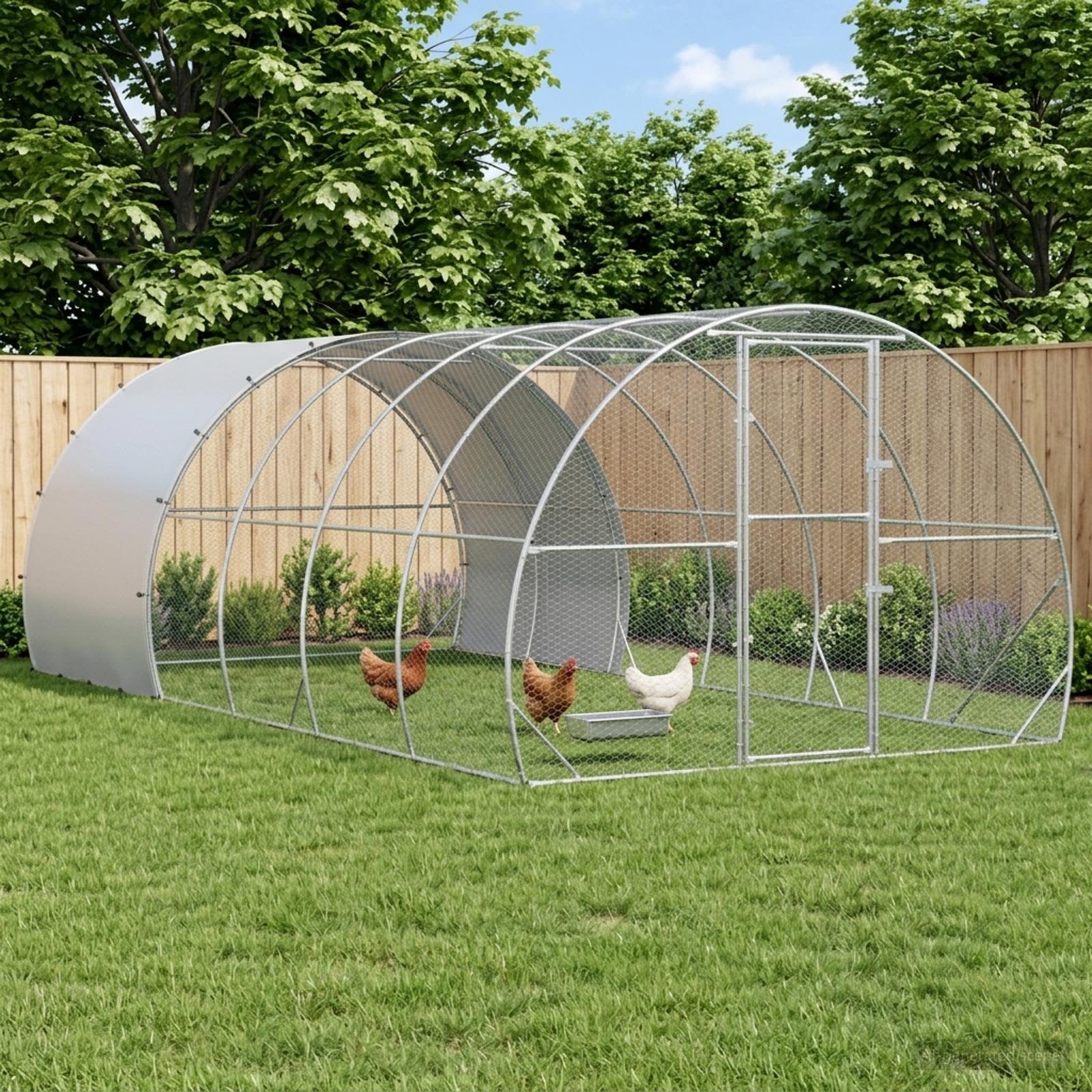 Pollaio Argento 600 x 300 x 200 cm Acciaio zincato