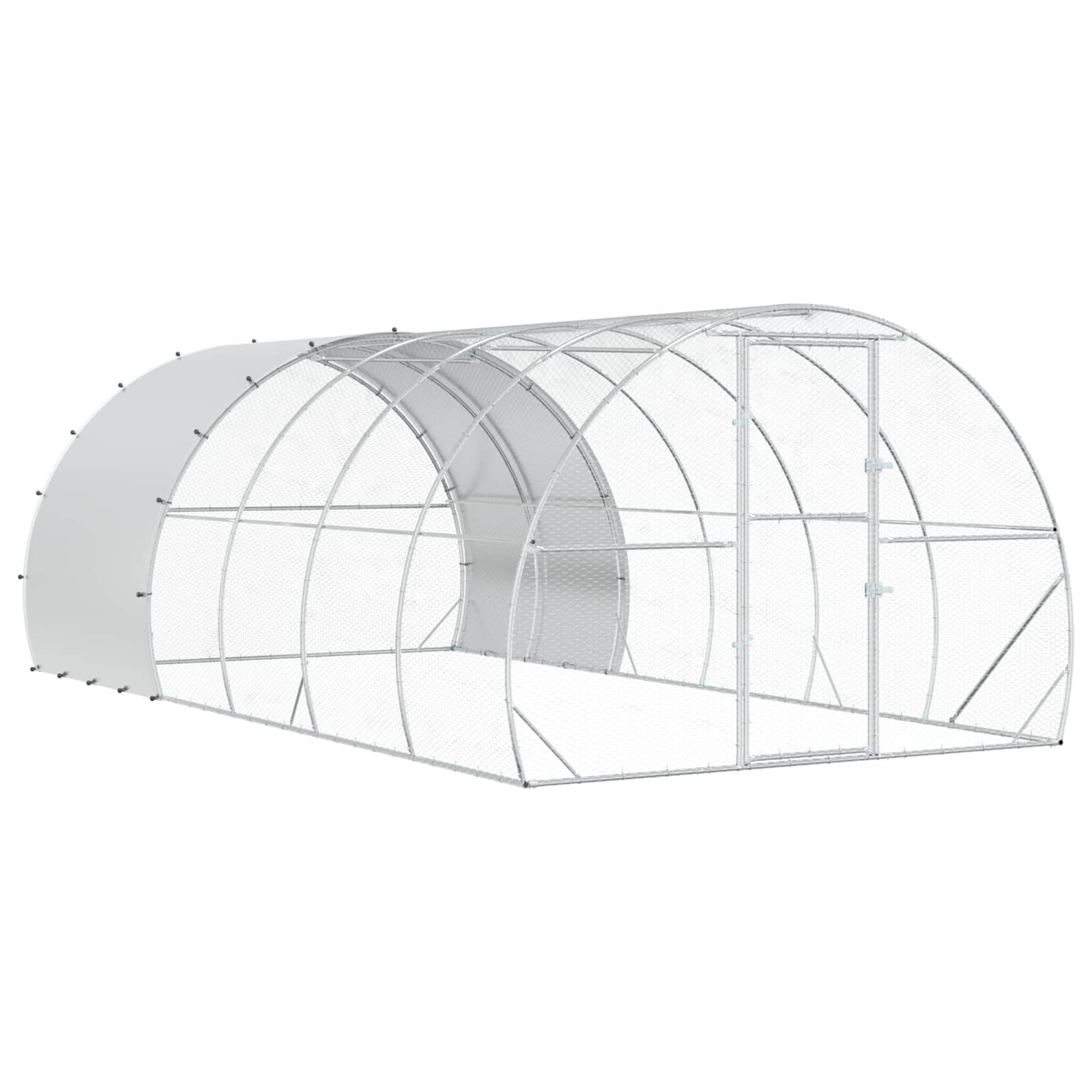 Pollaio Argento 600 x 300 x 200 cm Acciaio zincato