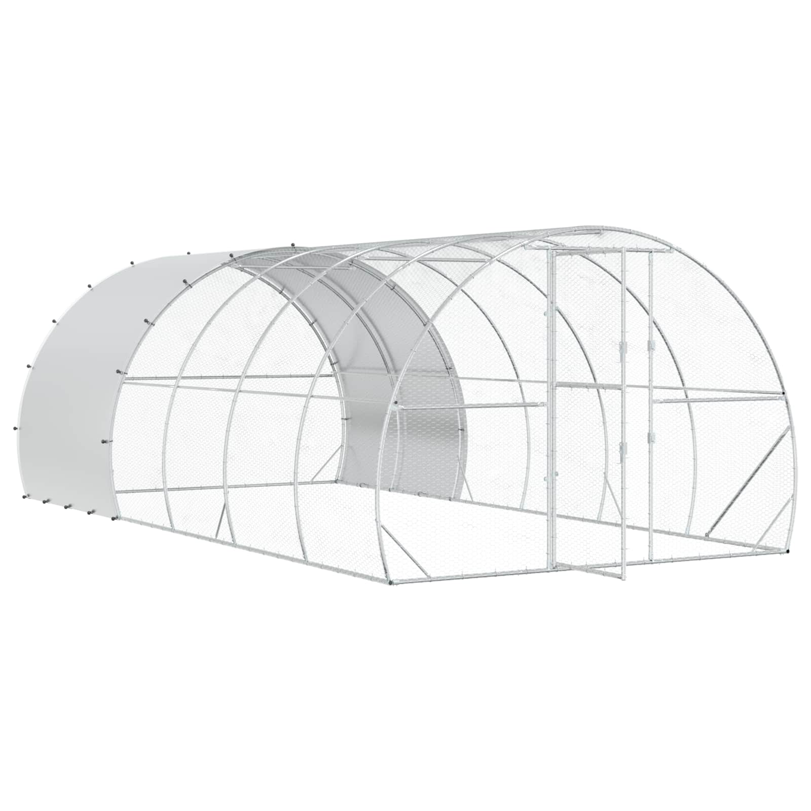 Pollaio Argento 600 x 300 x 200 cm Acciaio zincato