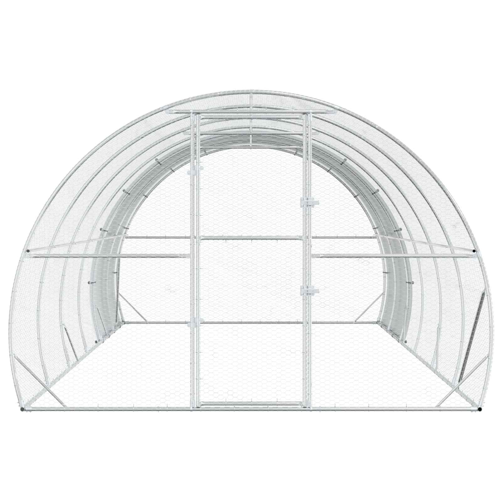 Pollaio Argento 600 x 300 x 200 cm Acciaio zincato