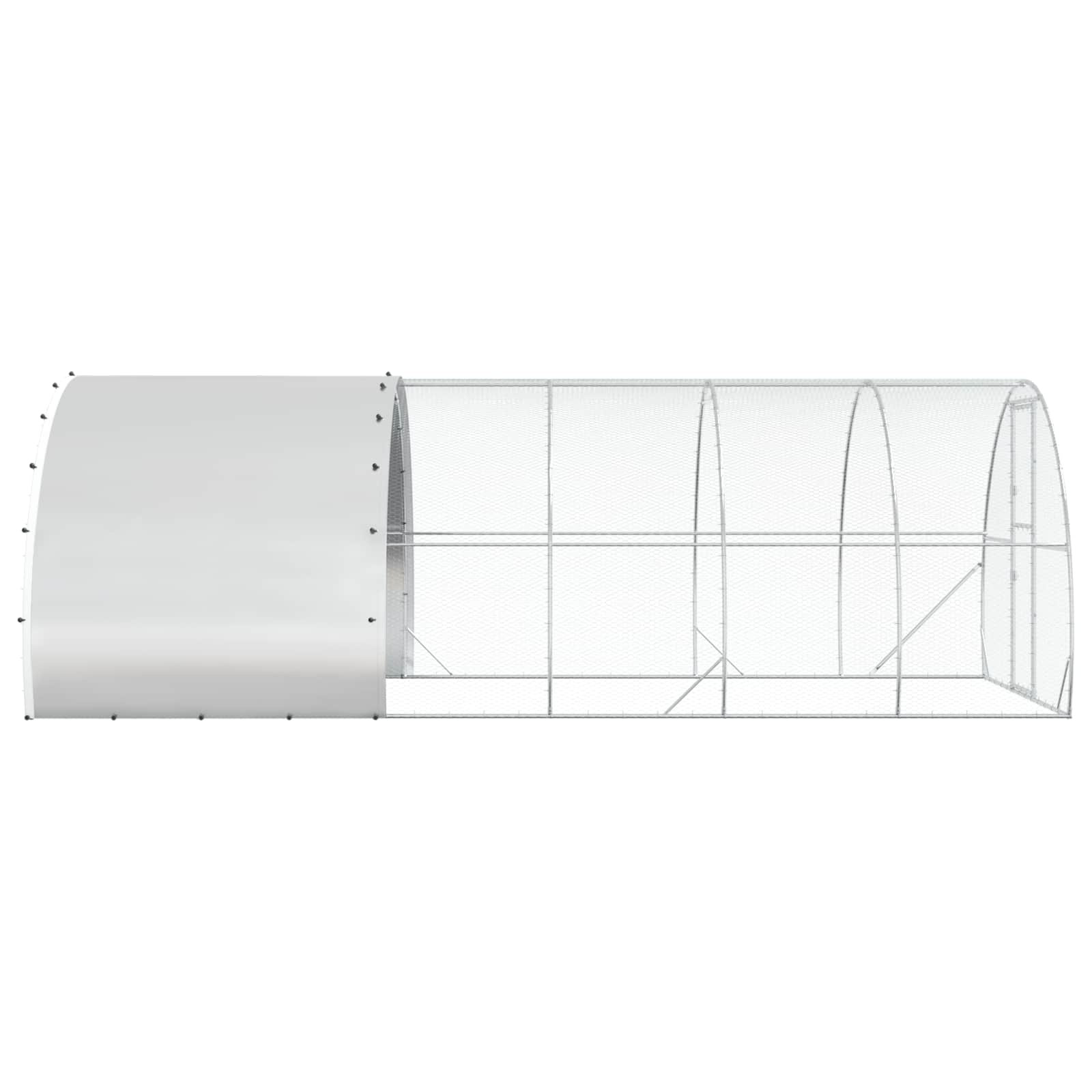 Pollaio Argento 600 x 300 x 200 cm Acciaio zincato