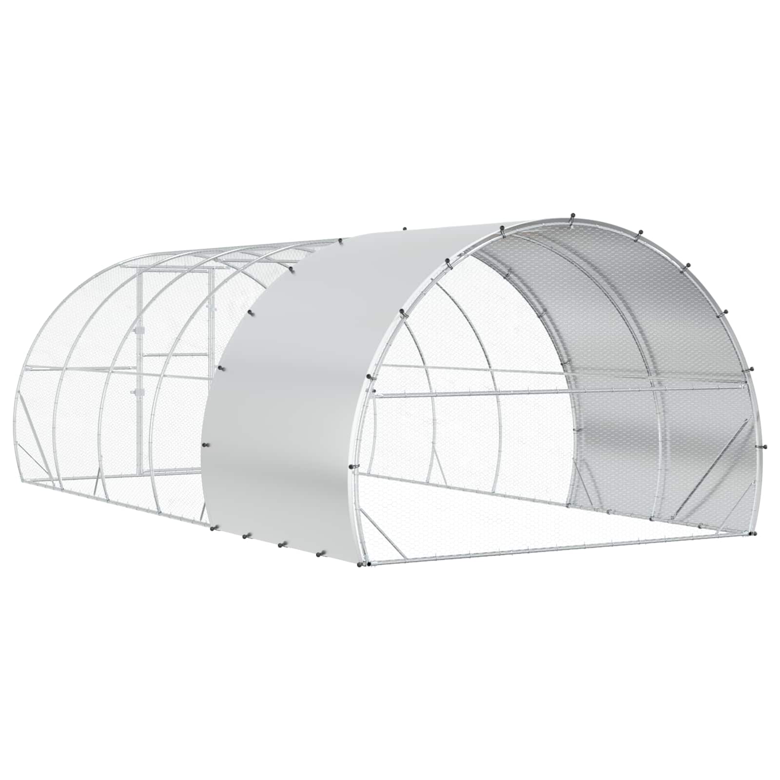 Pollaio Argento 600 x 300 x 200 cm Acciaio zincato