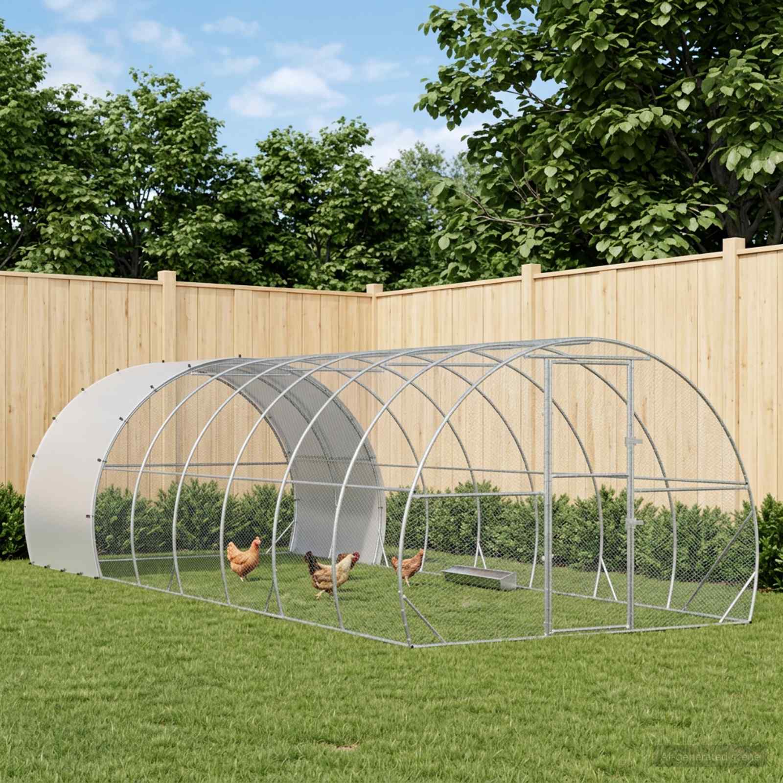 Pollaio Argento 800 x 300 x 200 cm Acciaio zincato
