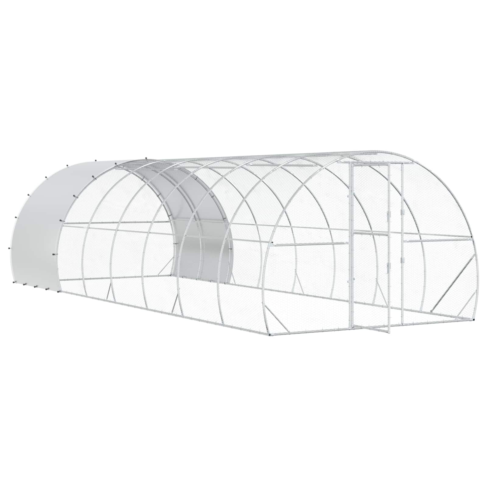 Pollaio Argento 800 x 300 x 200 cm Acciaio zincato