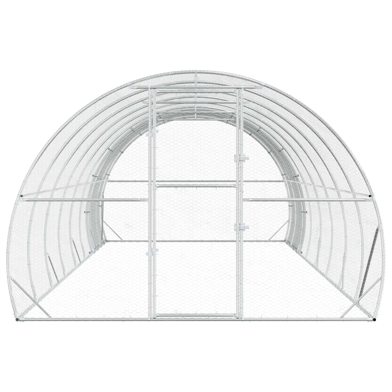 Pollaio Argento 800 x 300 x 200 cm Acciaio zincato