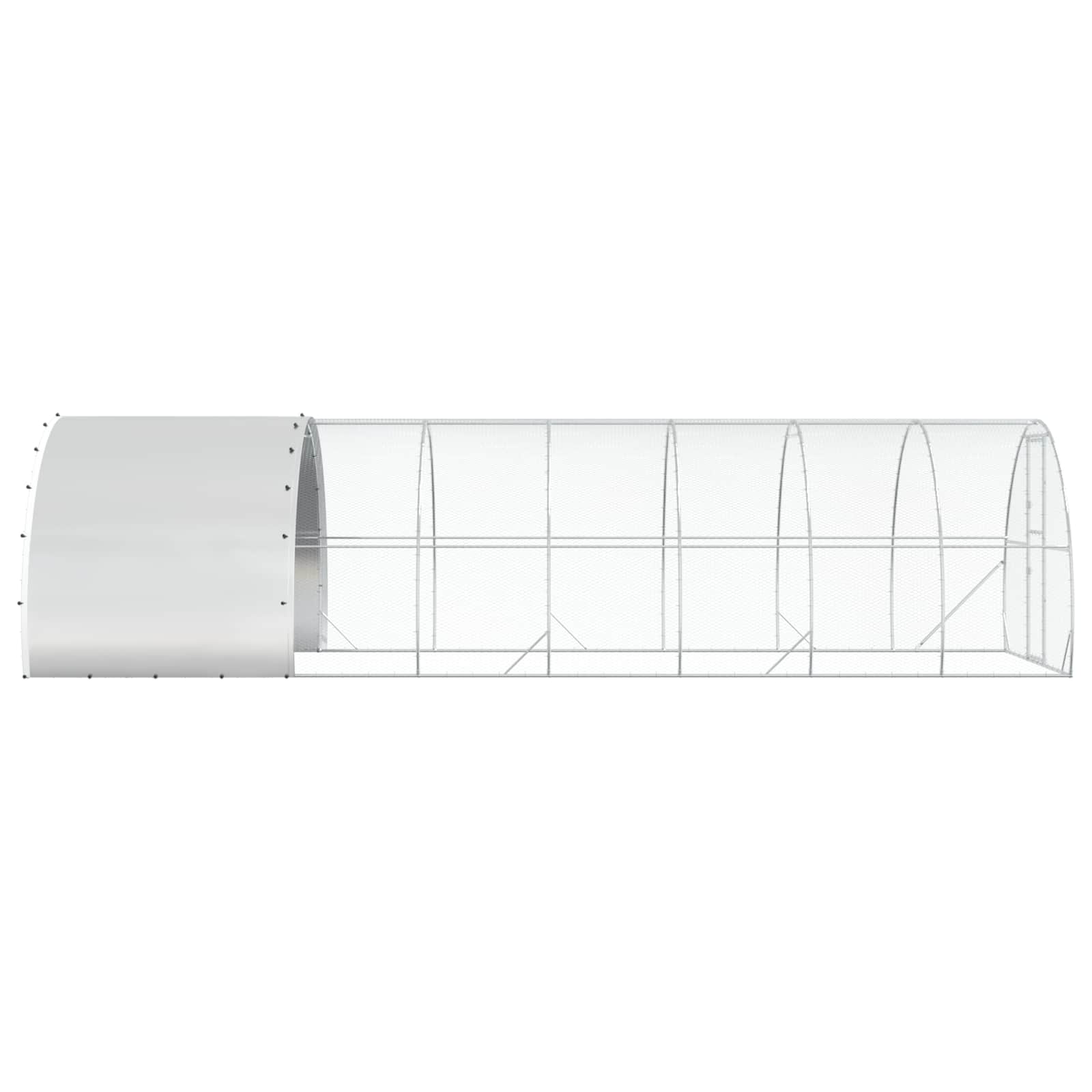 Pollaio Argento 800 x 300 x 200 cm Acciaio zincato