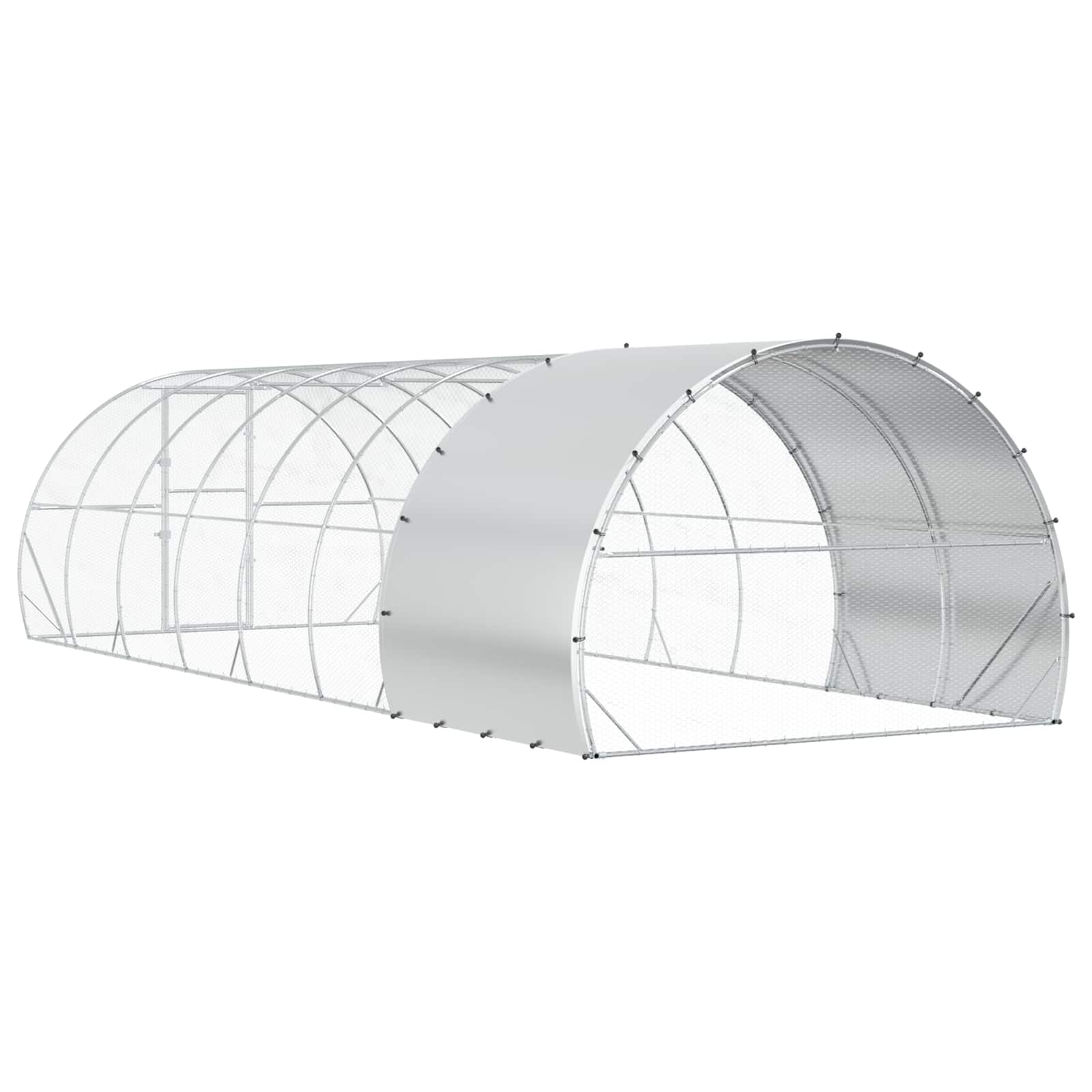 Pollaio Argento 800 x 300 x 200 cm Acciaio zincato