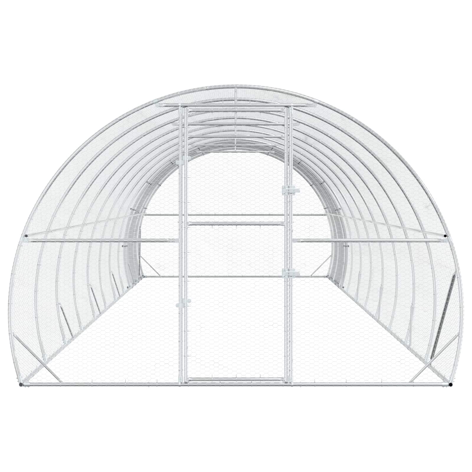 Pollaio Argento 1000 x 300 x 200 cm Acciaio zincato