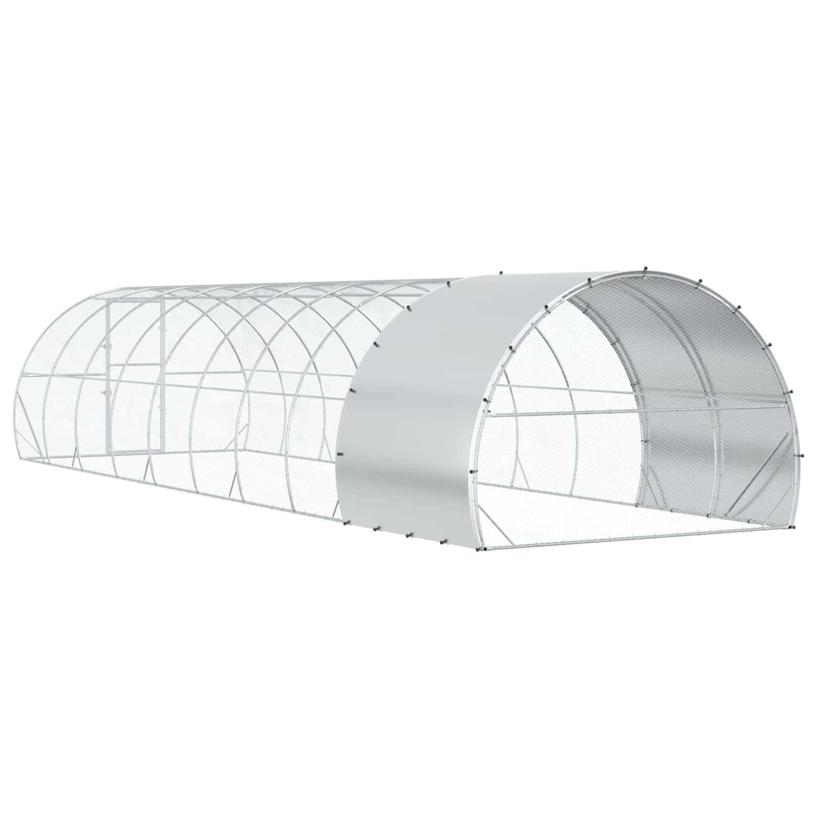 Pollaio Argento 1000 x 300 x 200 cm Acciaio zincato