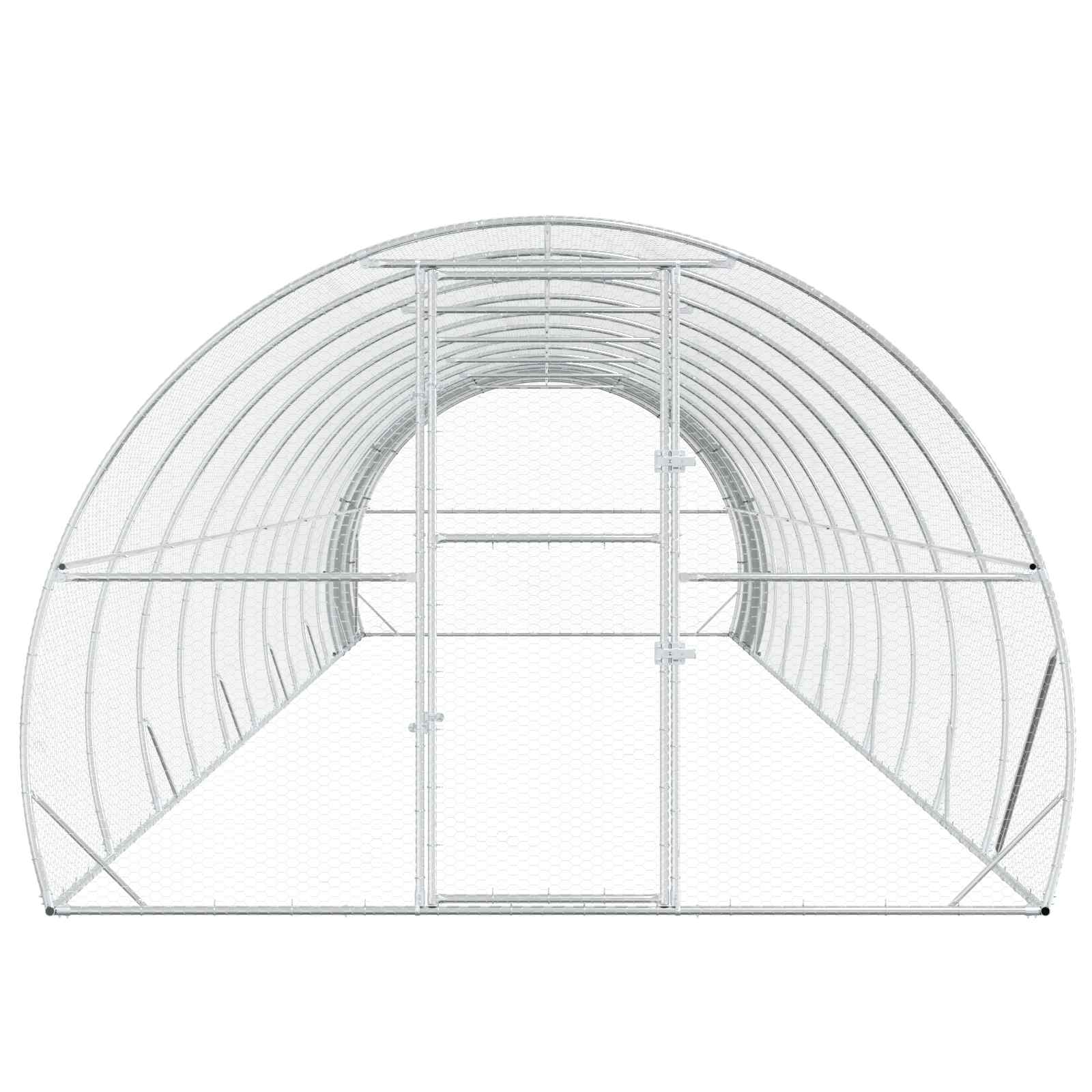 Pollaio Argento 1200 x 300 x 200 cm Acciaio zincato