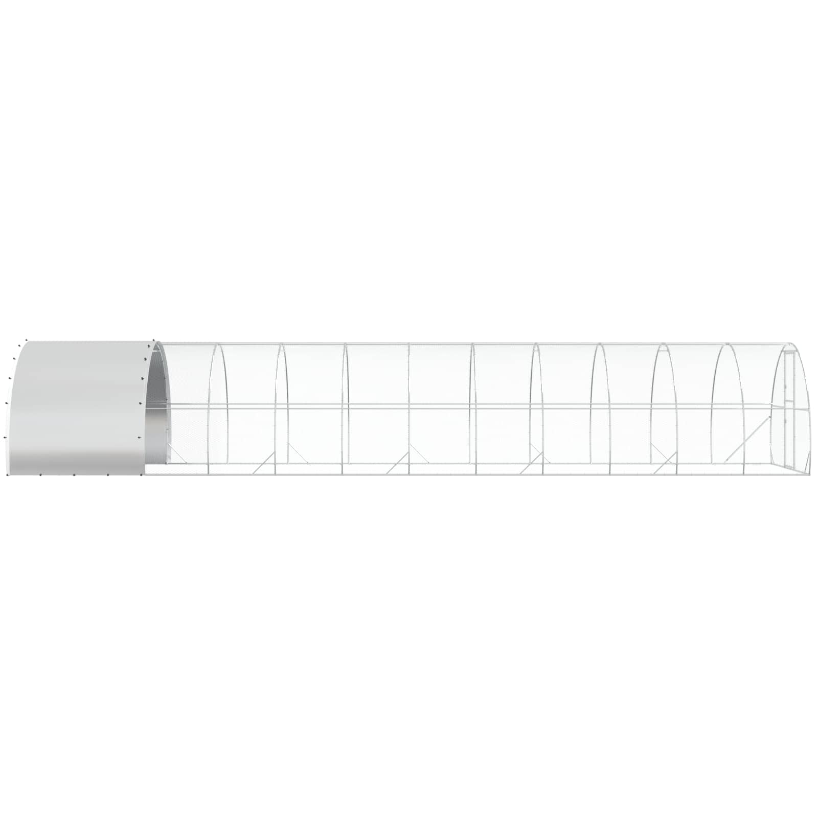 Pollaio Argento 1200 x 300 x 200 cm Acciaio zincato