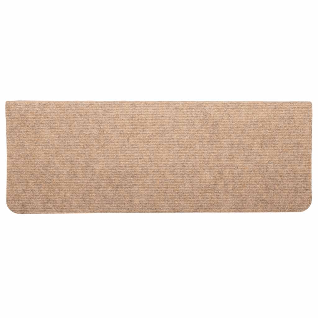 Tappetini Autoadesivi per Scale 15 pz 65x24,5x3,5 cm Beige