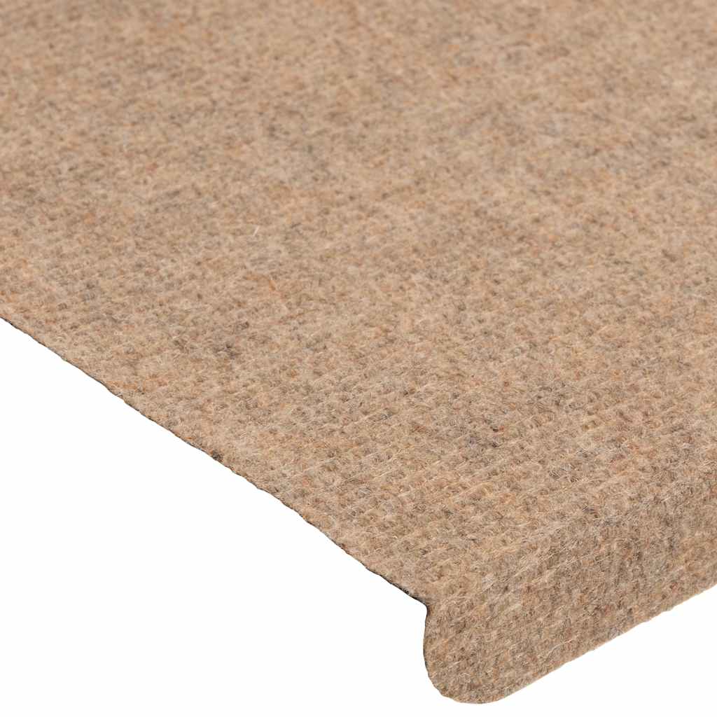 Tappetini Autoadesivi per Scale 15 pz 65x24,5x3,5 cm Beige