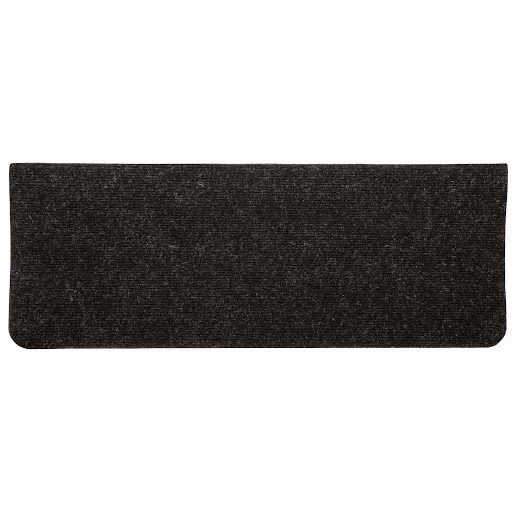 Tappetini Autoadesivi per Scale 15 pz 65x24,5x3,5 cm Antracite