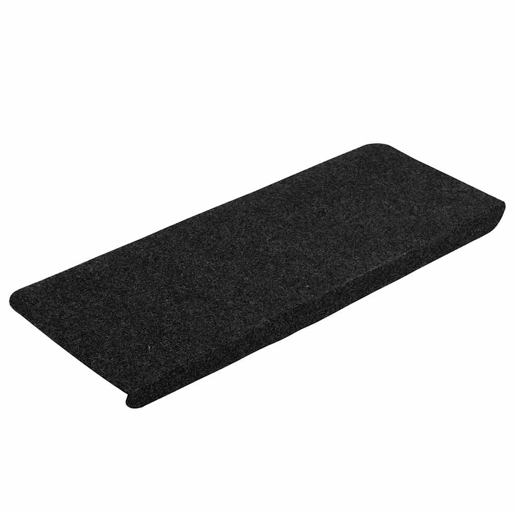 Tappetini Autoadesivi per Scale 15 pz 65x24,5x3,5 cm Nero