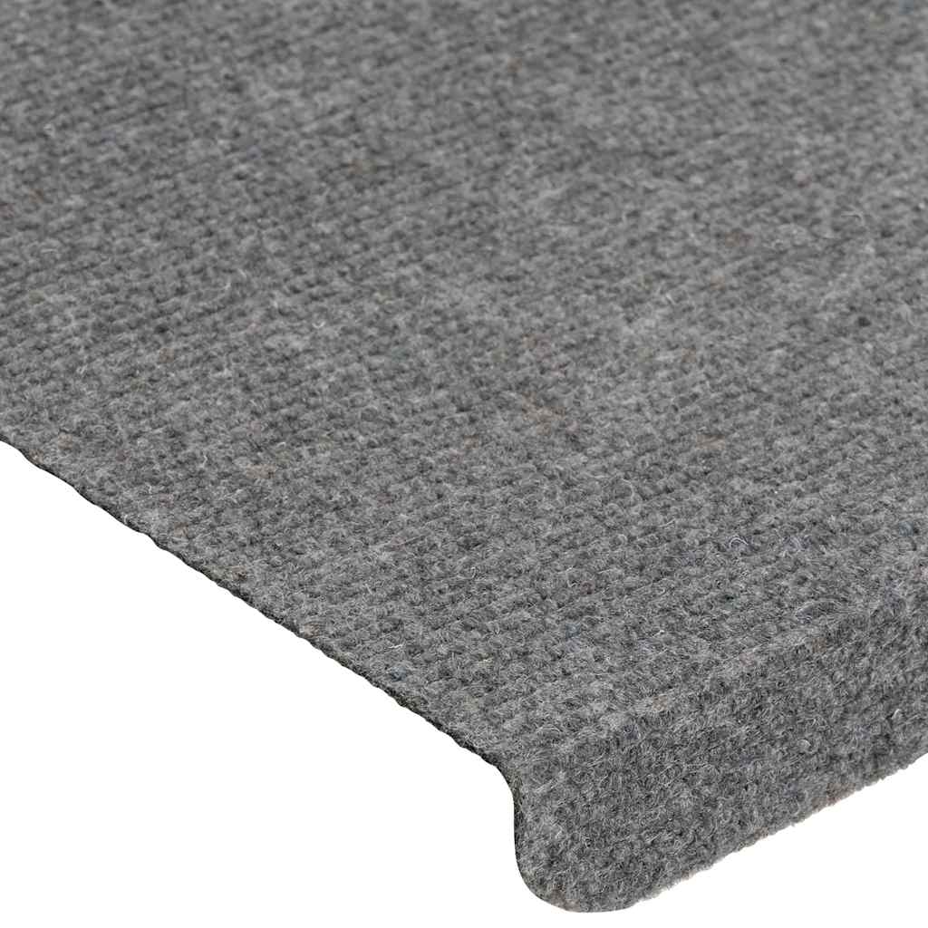 Tappetini Autoadesivi per Scale 15 pz 65x24,5x3,5 cm Grigio