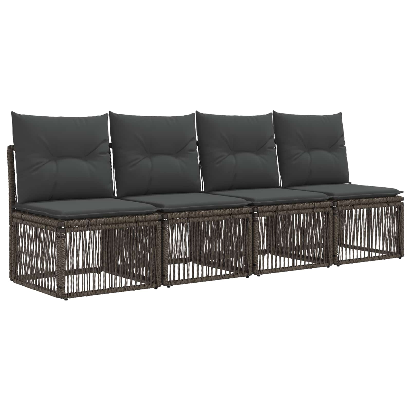 Set Divano da Giardino 8 pz Grigio polyrattan