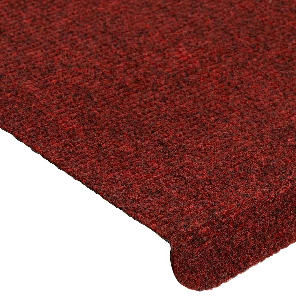 Tappetini Autoadesivi per Scale 15 pz 65x24,5x3,5 cm Rosso