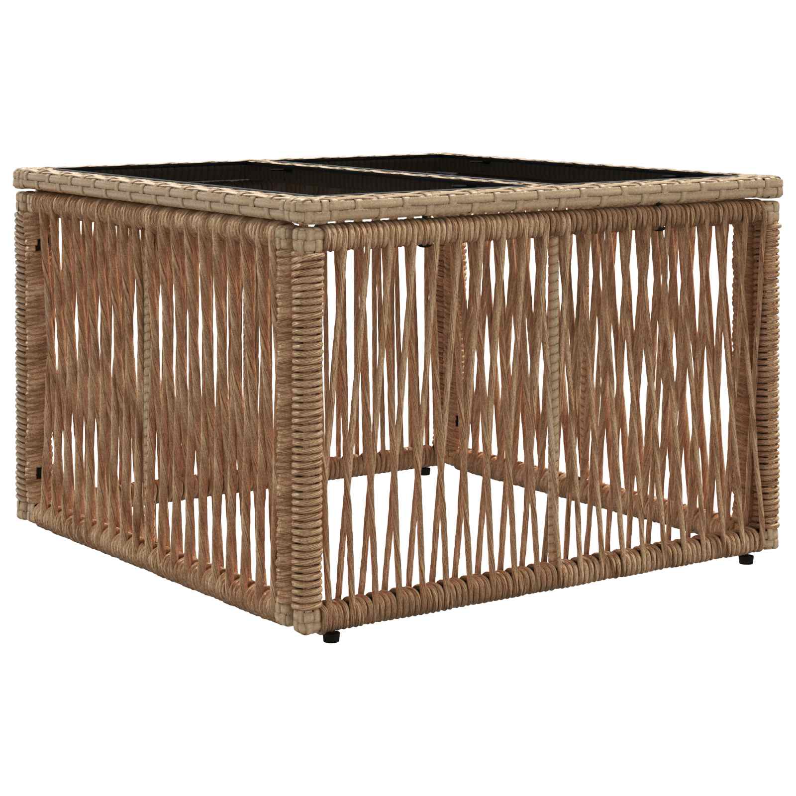 Set Divano da Giardino 6 pz Beige polyrattan