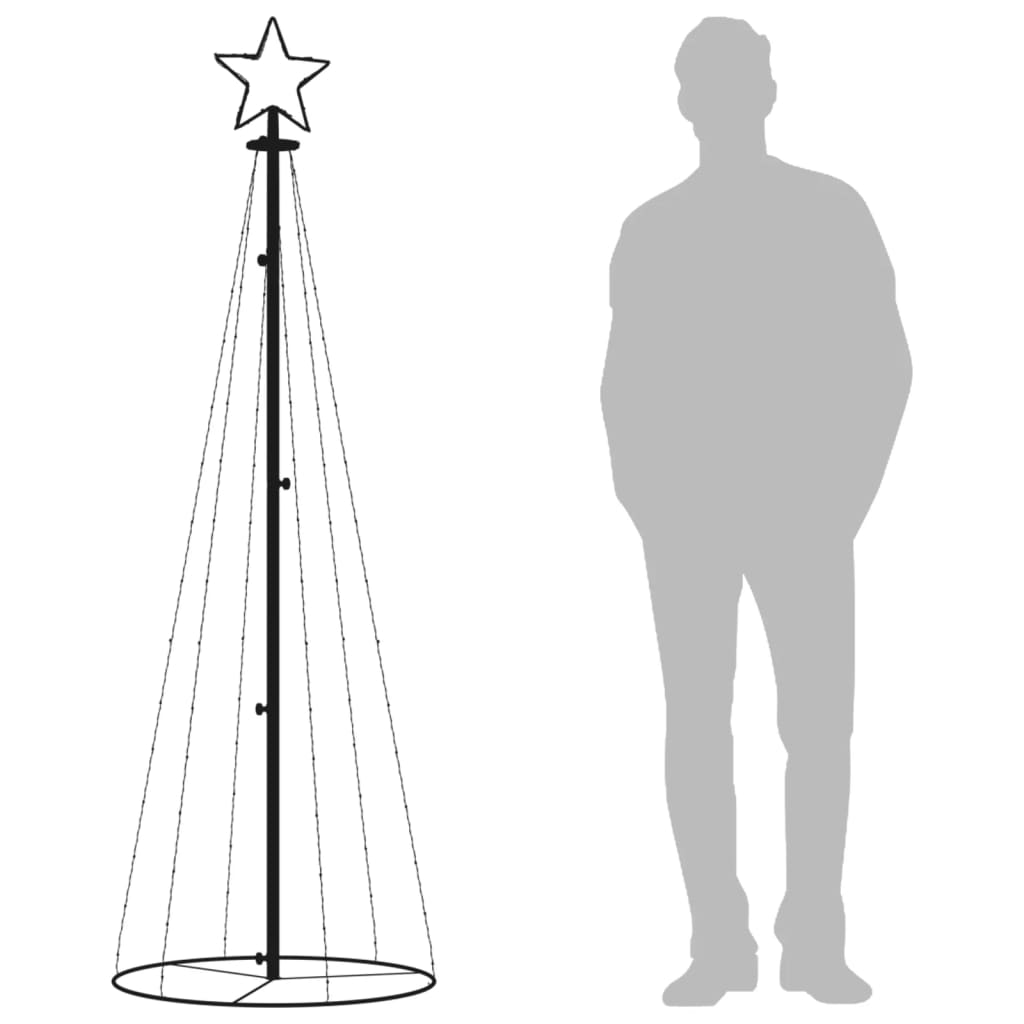 Albero di Natale a Cono Blu 108 LED 70x180 cm