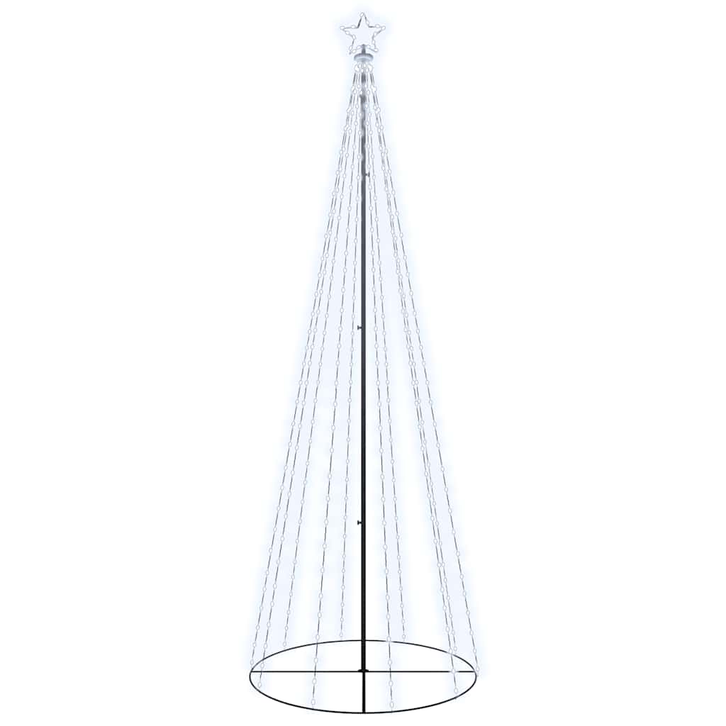 Albero di Natale a Cono Bianco Freddo 310 LED 100x300 cm