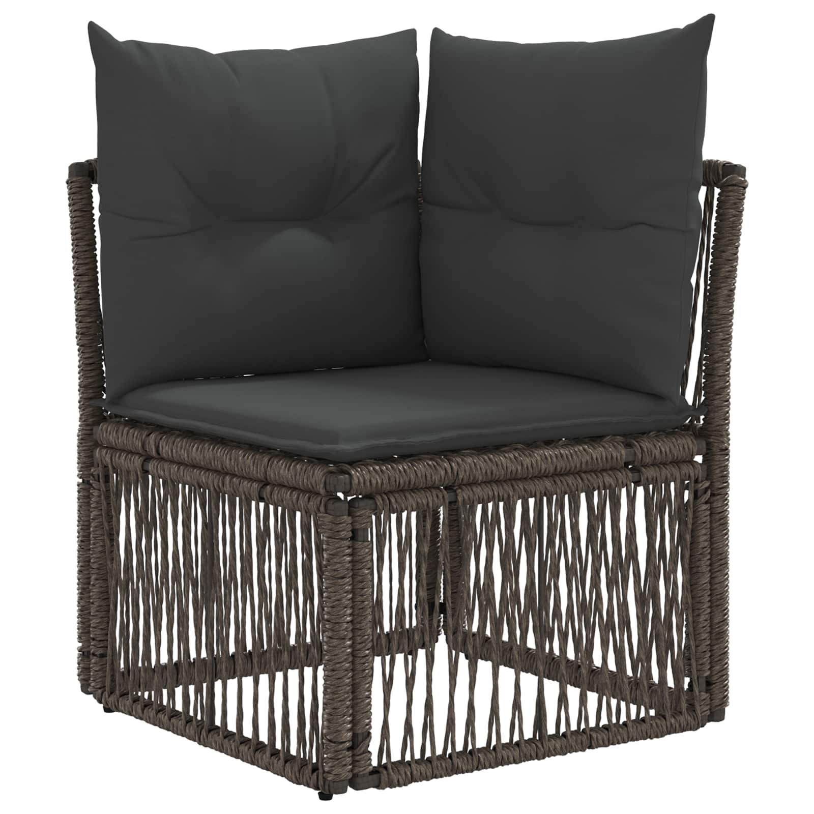 Set Divano da Giardino 8 pz Grigio polyrattan