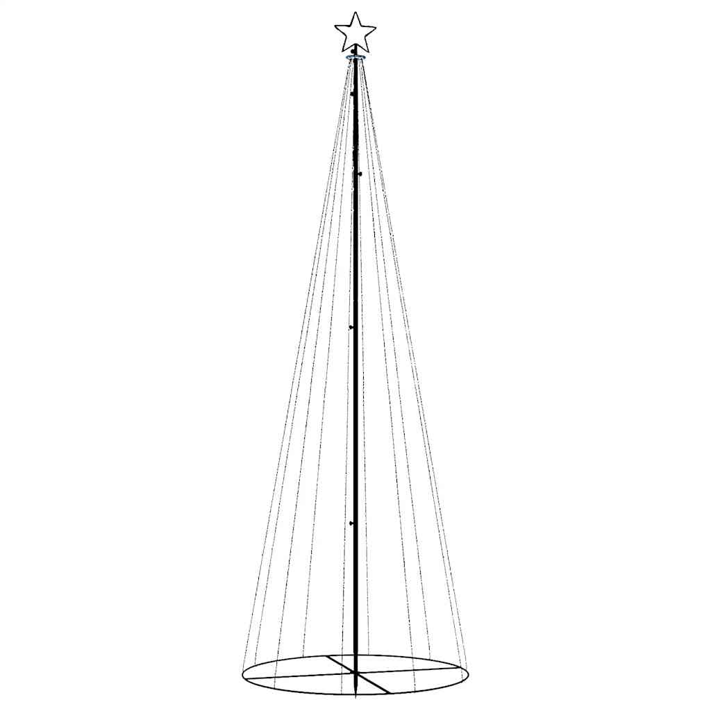 Albero di Natale a Cono Colorato 310 LED 100x300 cm