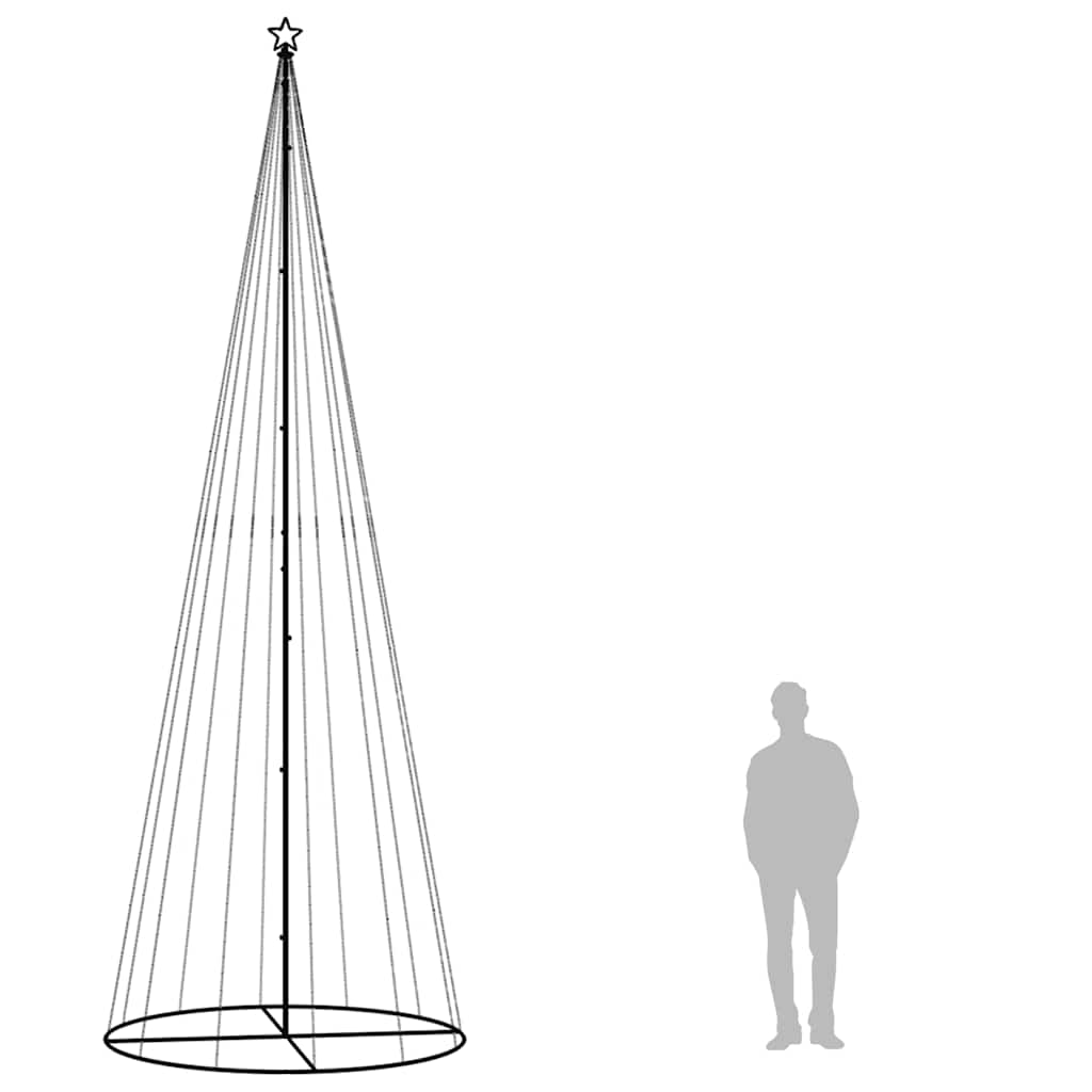 Albero di Natale a Cono Blu 732 LED 160x500 cm