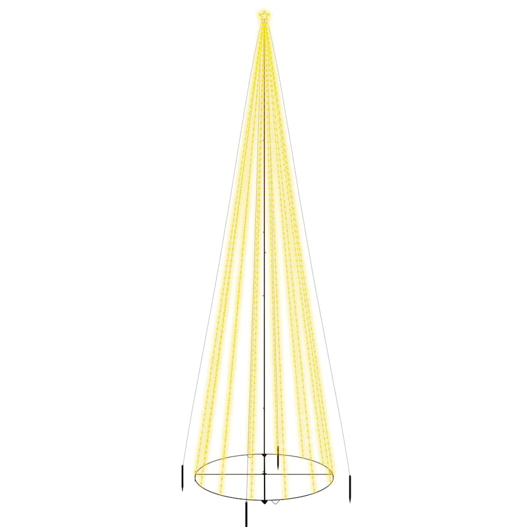 Albero di Natale a Cono Bianco Caldo 1134 LED 230x800 cm