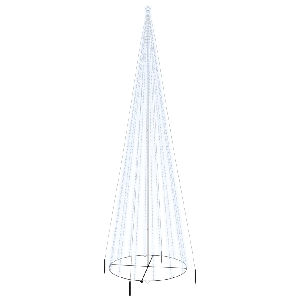 Albero di Natale a Cono Bianco Freddo 1134 LED 230x800 cm