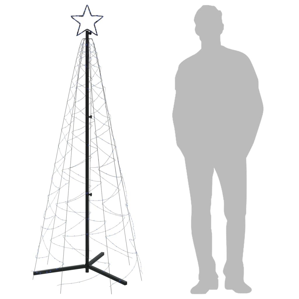 Albero di Natale a Cono Blu 200 LED 70x180 cm