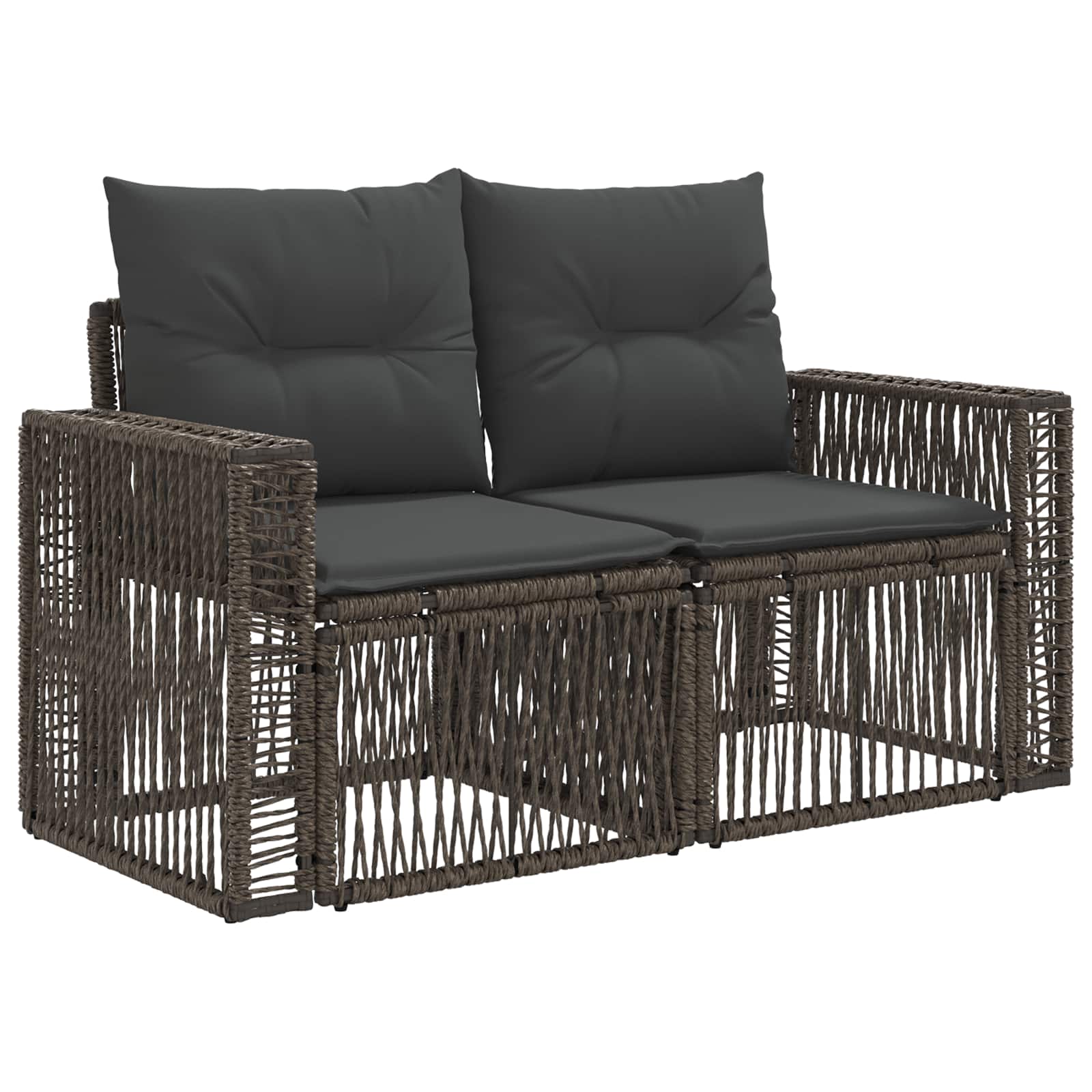 Set Divano da Giardino 6 pz Grigio e Grigio Scuro polyrattan