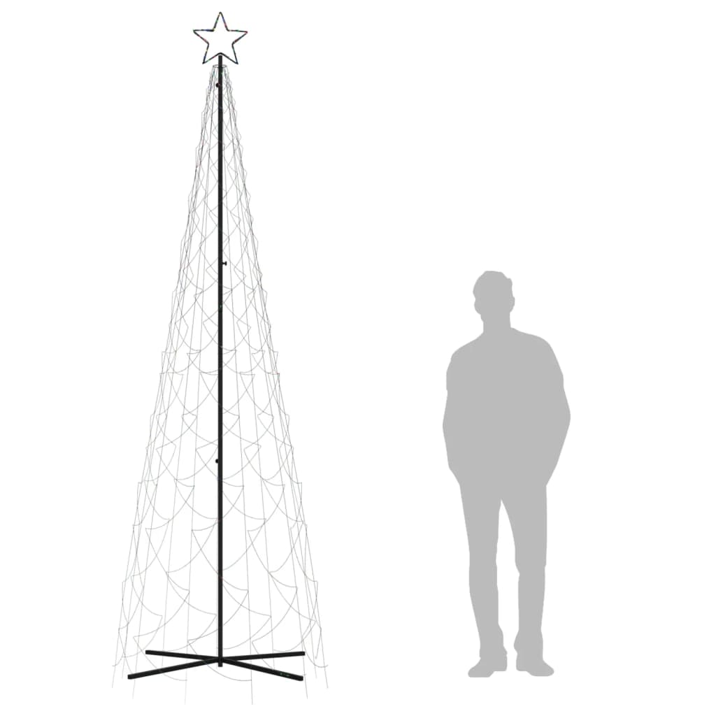 Albero di Natale a Cono Colorato 500 LED 100x300 cm
