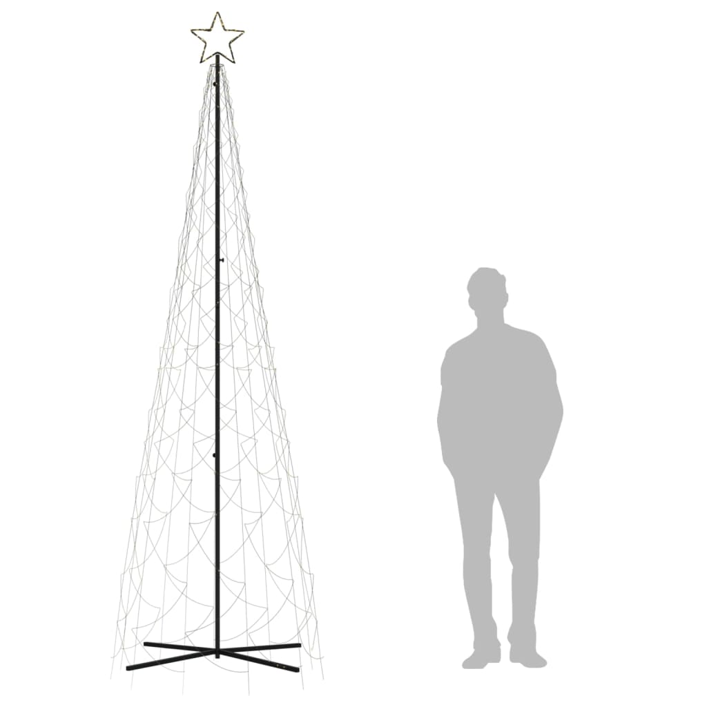 Albero di Natale a Cono Bianco Caldo 500 LED 100x300 cm