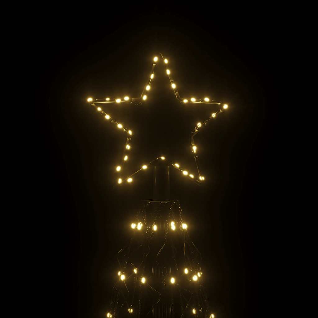Albero di Natale a Cono Bianco Caldo 1400 LED 160x500 cm