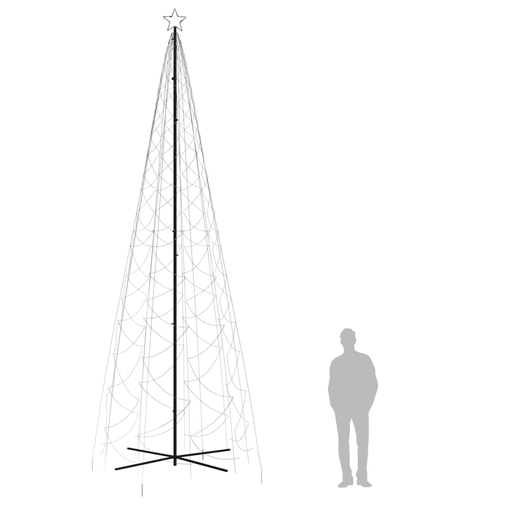 Albero di Natale a Cono Bianco Caldo 1400 LED 160x500 cm