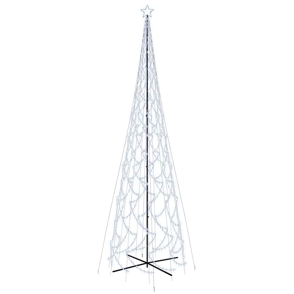 Albero di Natale a Cono Bianco Freddo 3000 LED 230x800 cm