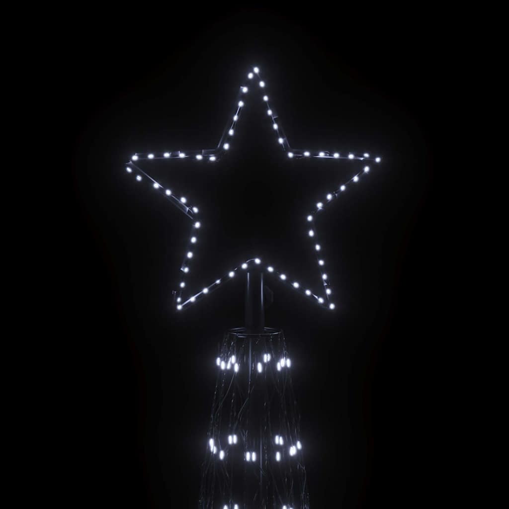 Albero di Natale a Cono Bianco Freddo 3000 LED 230x800 cm
