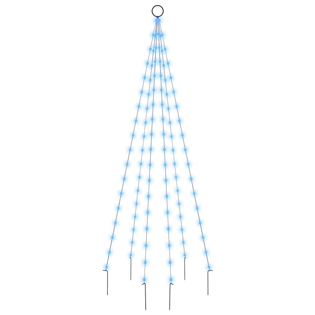Albero di Natale Pennone Blu 108 LED 180 cm