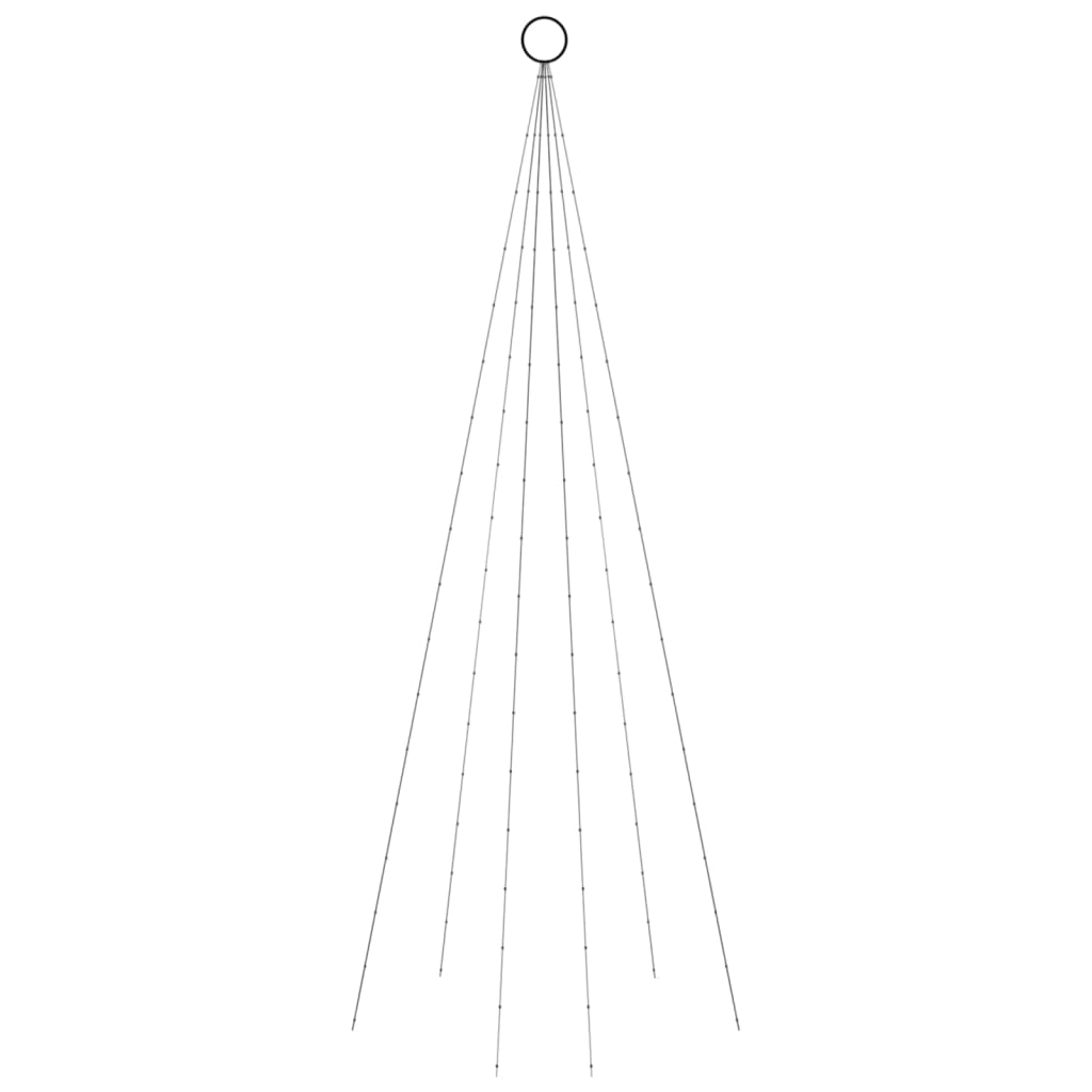 Albero di Natale Pennone Blu 108 LED 180 cm