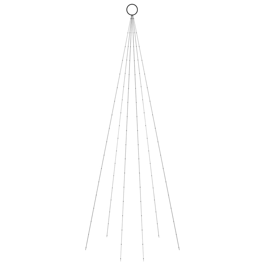Albero di Natale Pennone Colorato 108 LED 180 cm