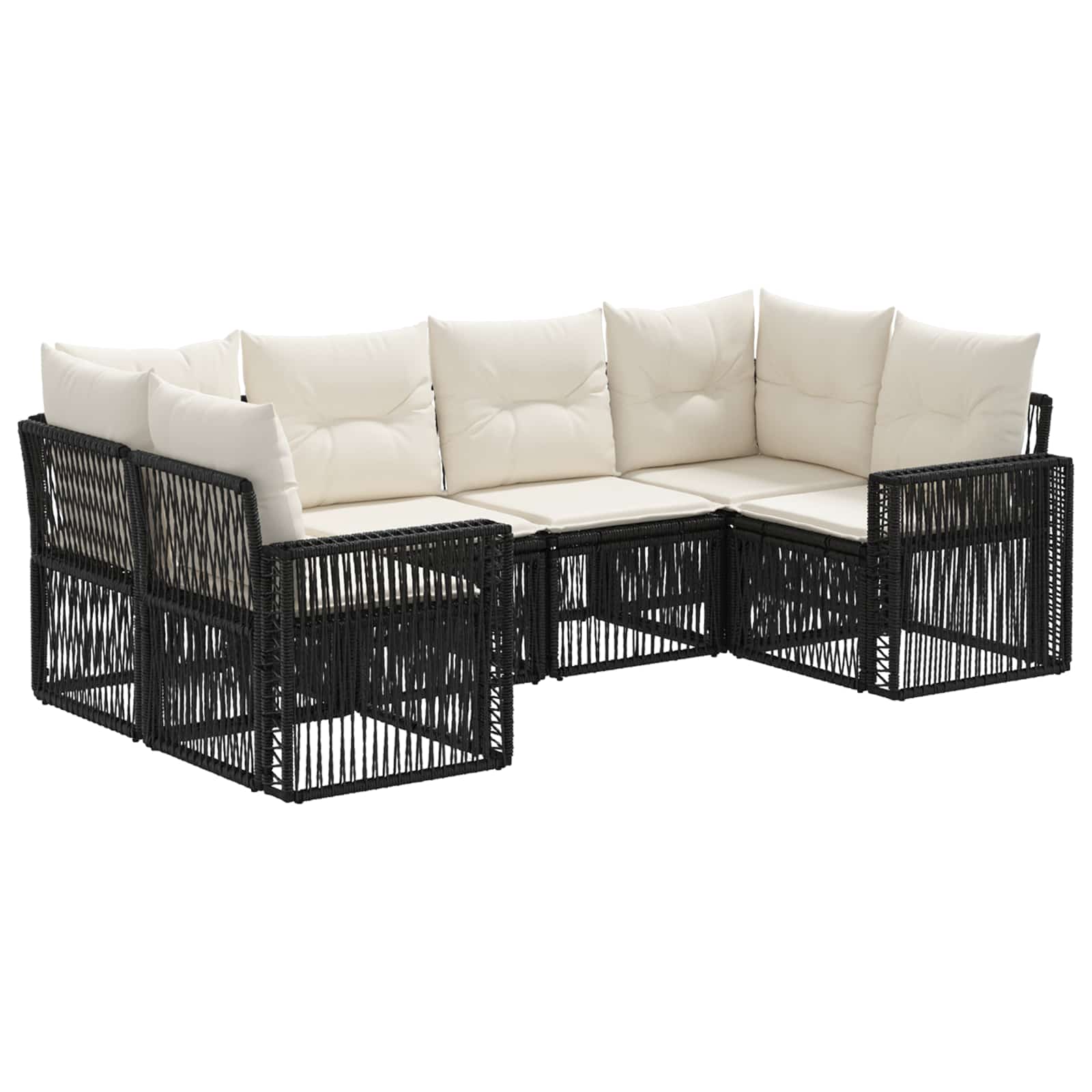 Set Divano da Giardino 6 pz 6-Numero di posti