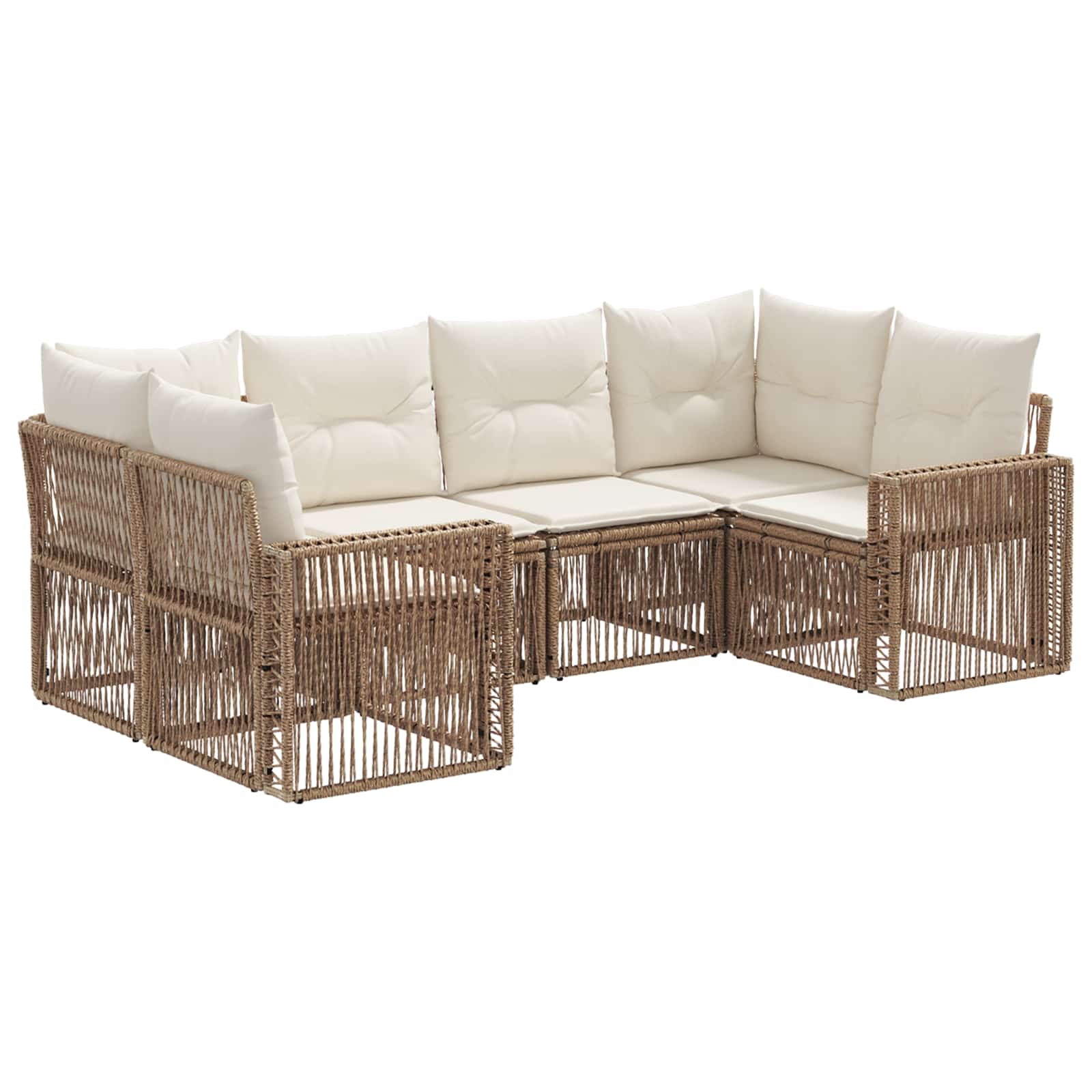 Set Divano da Giardino 6 pz 6-Numero di posti